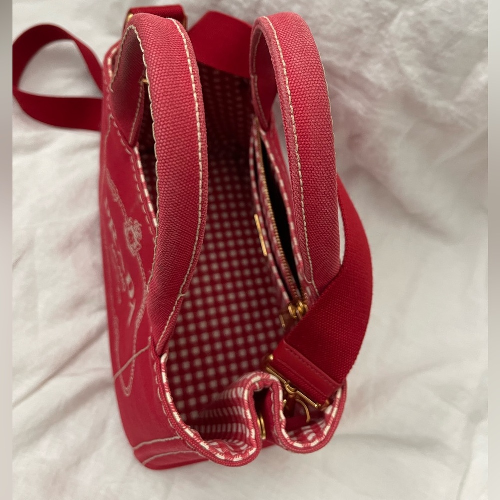 Prada Red Canvas Tote Bag - Picture 2 of 16